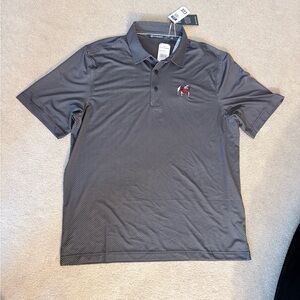 Cutter & Buck Georgia Bulldogs Black Pike Symmetry Short Sleeve Polo Shirt